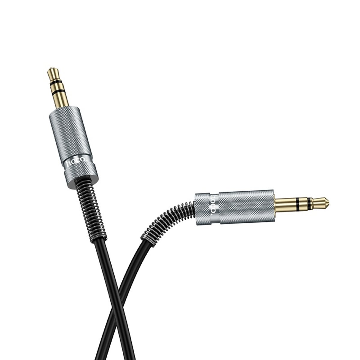 Аудiокабель HOCO UPA31 Cindy spring audio cable AUX Black (6942007631235) Фотографія №3 Аудiокабель HOCO UPA31 Cindy spring audio cable AUX Black (6942007631235) на малюнкі №3