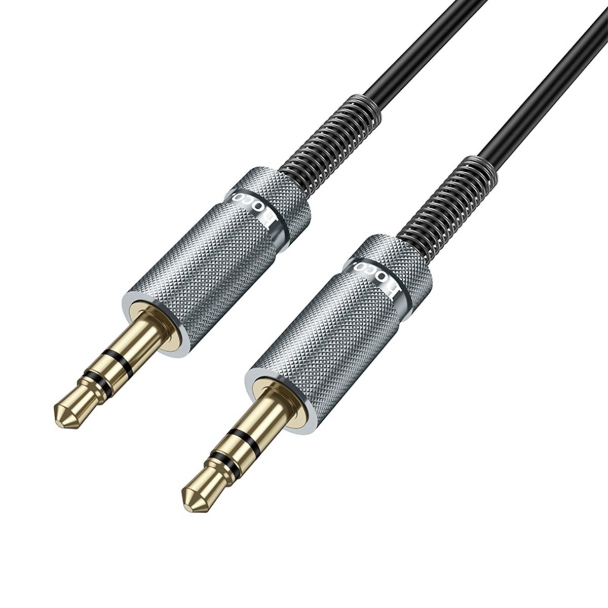 Аудiокабель HOCO UPA31 Cindy spring audio cable AUX Black (6942007631235) Фотографія №1 Аудiокабель HOCO UPA31 Cindy spring audio cable AUX Black (6942007631235) на малюнкі №1