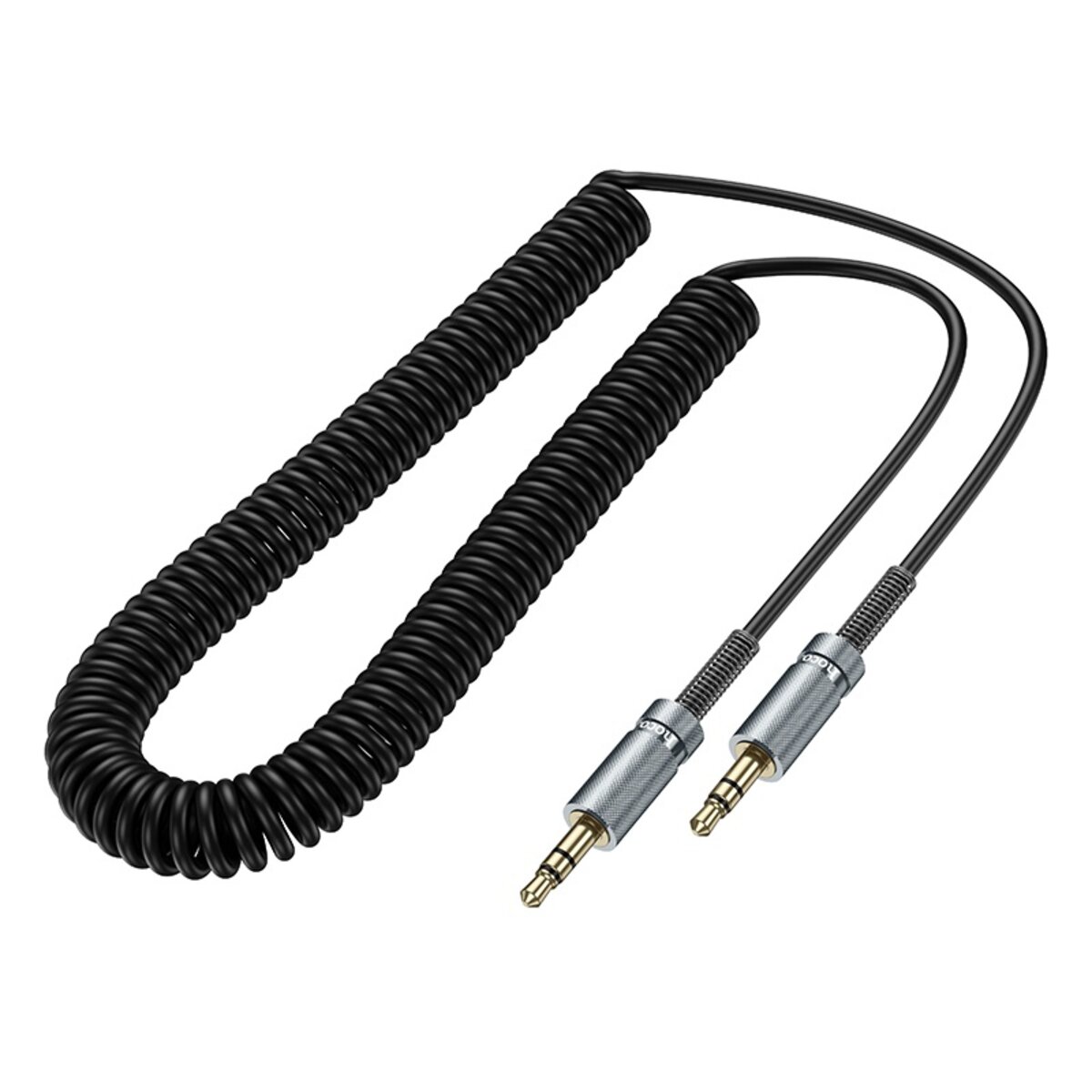 Аудiокабель HOCO UPA31 Cindy spring audio cable AUX Black (6942007631235) Фотографія №4 Аудiокабель HOCO UPA31 Cindy spring audio cable AUX Black (6942007631235) на малюнкі №4