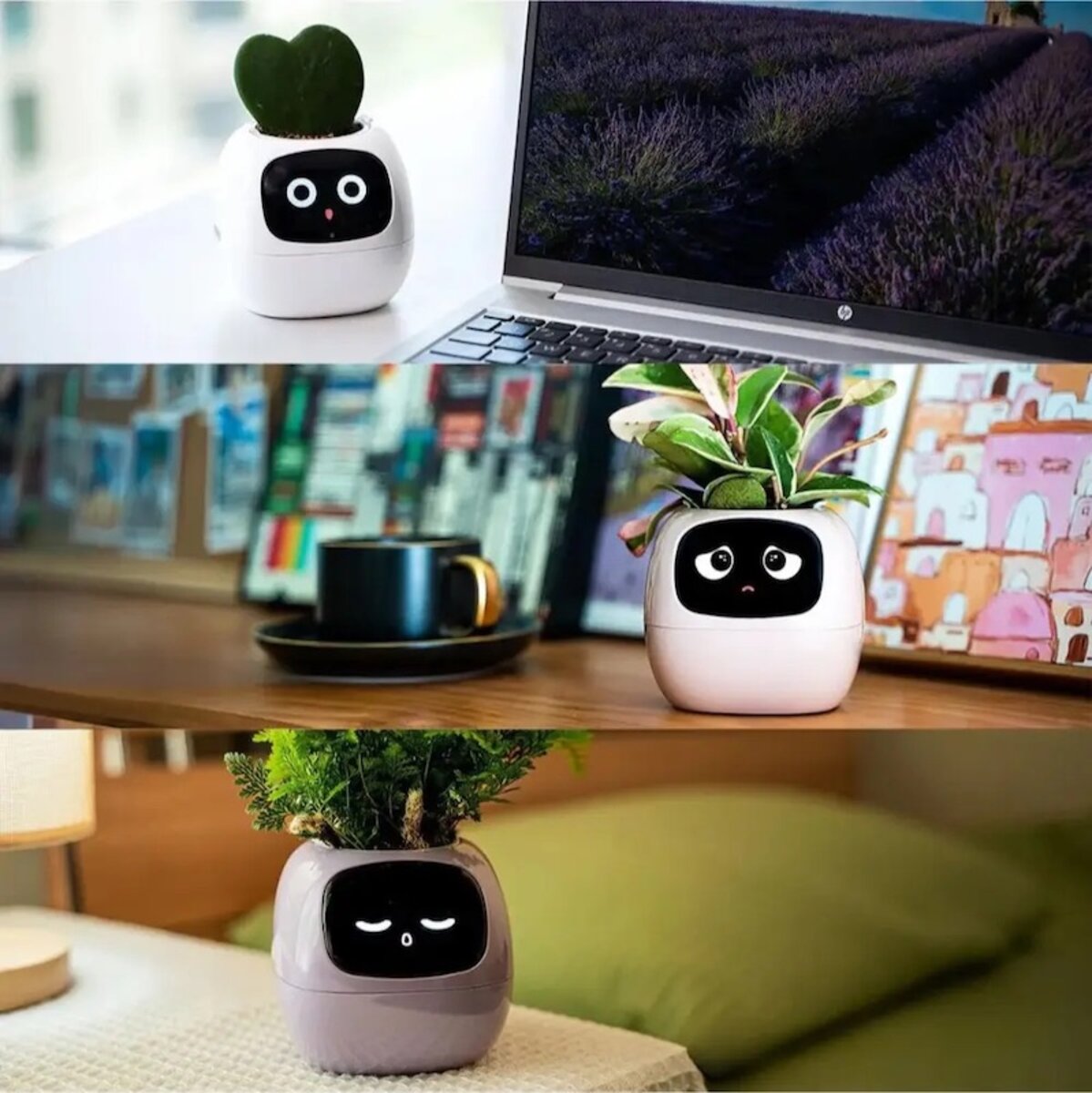Інтерактивний розумний горщик для рослин Ivy Smart Planter Tuya AI, Green на картинке №7