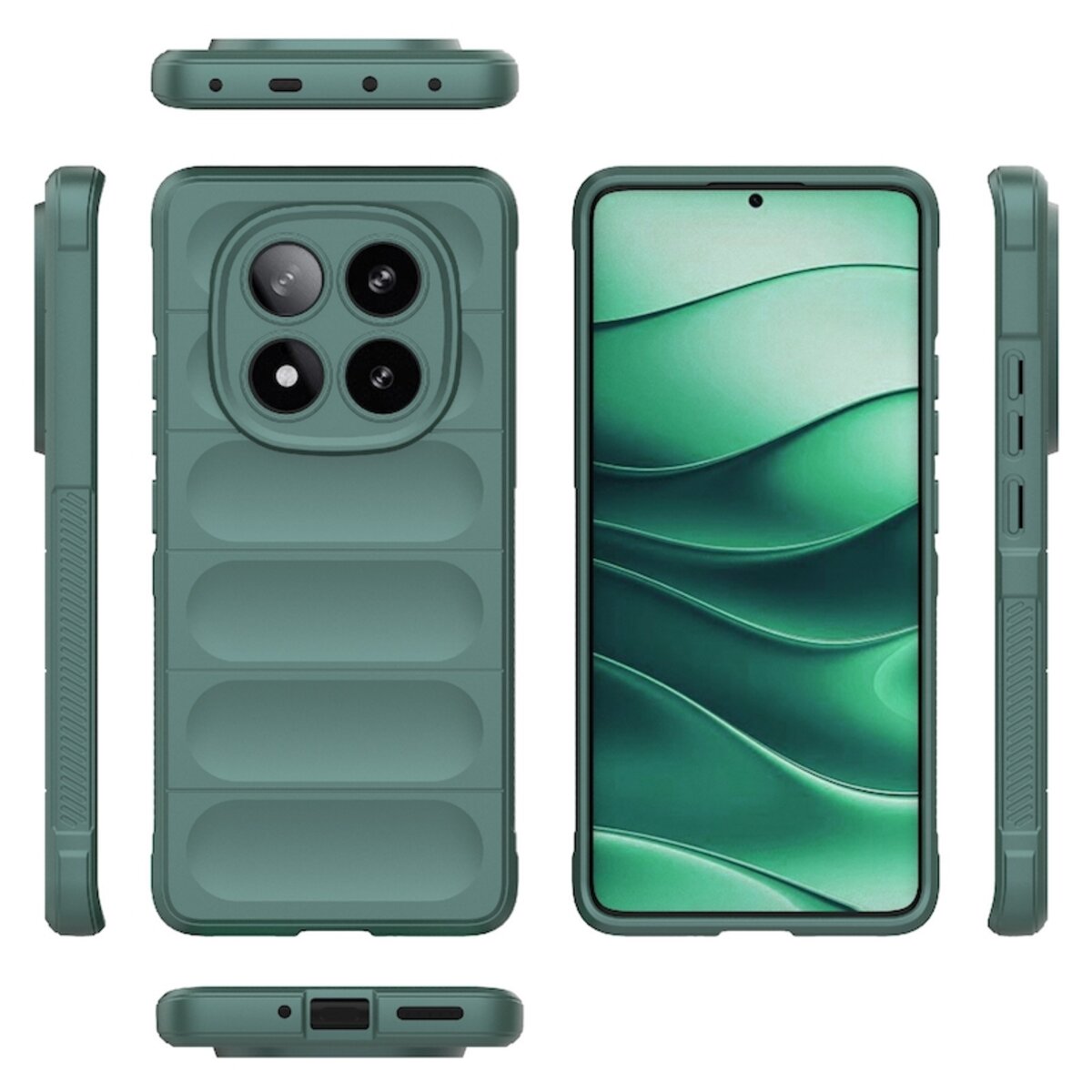 Чохол для смартфона Cosmic Magic Shield for Xiaomi Redmi Note 14 Pro Plus 5G Dark Green на малюнкі №3