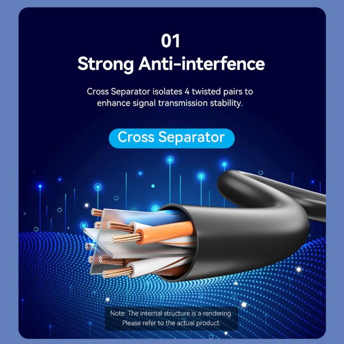 Мережевий кабель Vention Cat6 UTP Patch Cable 1.5M Black (IBRBG) Фотографія №6 Мережевий кабель Vention Cat6 UTP Patch Cable 1.5M Black (IBRBG) на малюнкі №6
