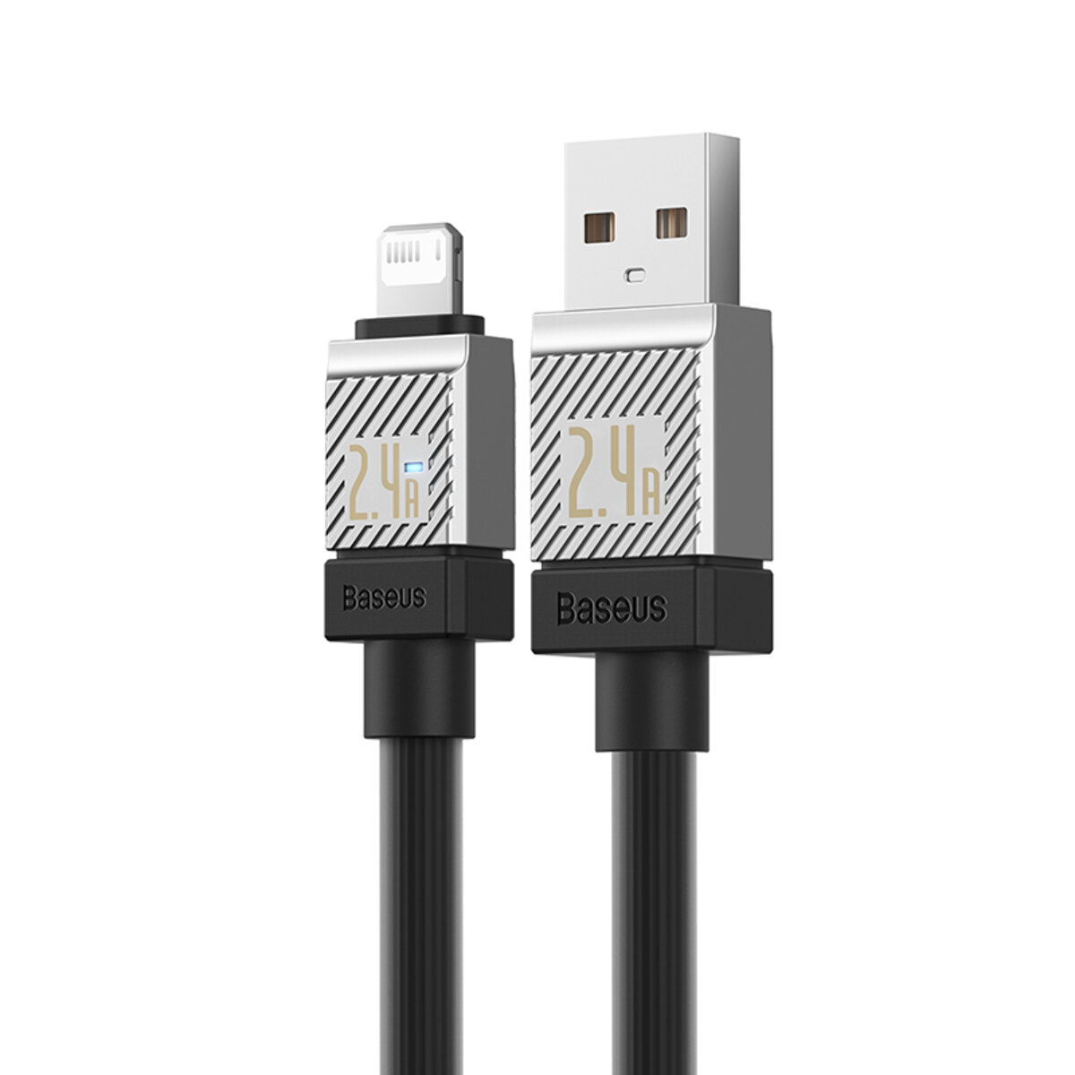 Кабель Baseus CoolPlay Series Fast Charging Cable USB to iP 2.4A 1m Black (CAKW000401) на картинке №5
