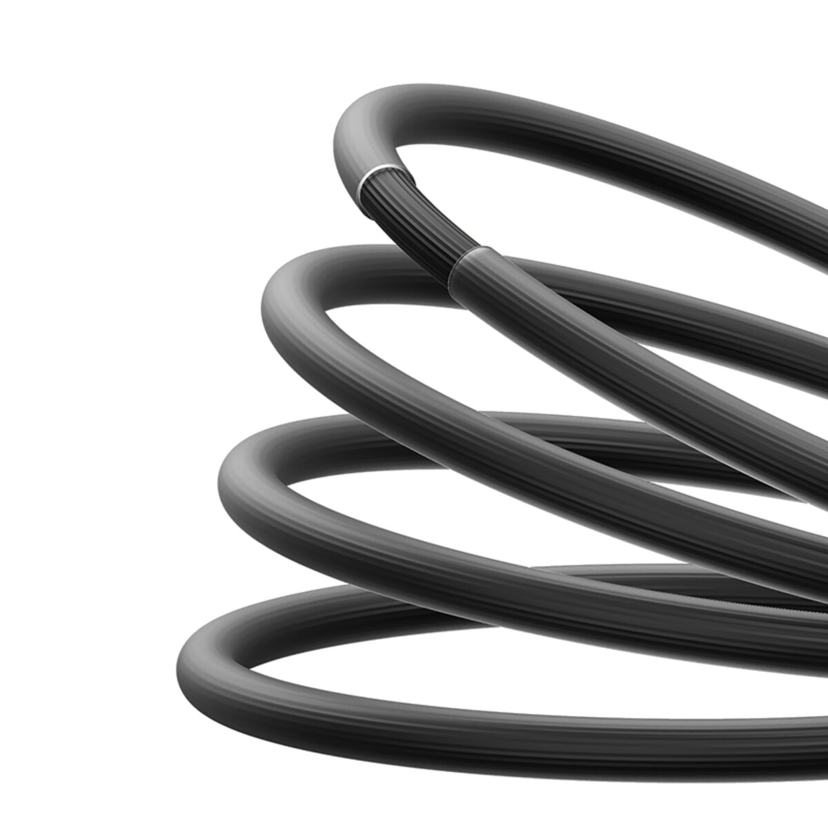 Кабель Baseus CoolPlay Series Fast Charging Cable USB to iP 2.4A 1m Black (CAKW000401) на картинке №6