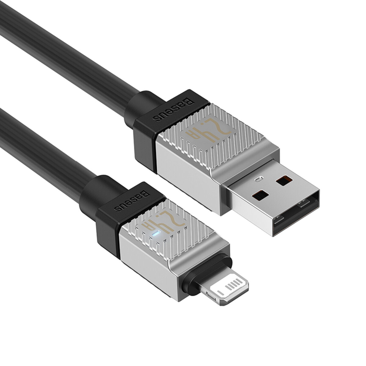 Кабель Baseus CoolPlay Series Fast Charging Cable USB to iP 2.4A 1m Black (CAKW000401) на картинке №7