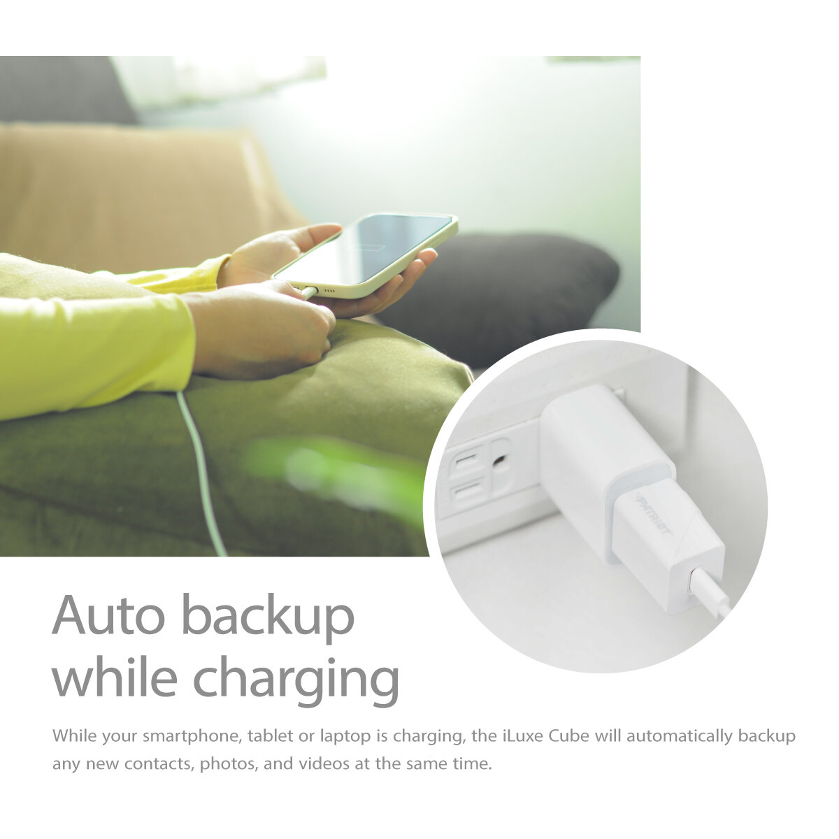 Auto Backup Patriot iLuxe Cube C 256GB USB 3.2 Gen 1, Typ-C на картинке №5