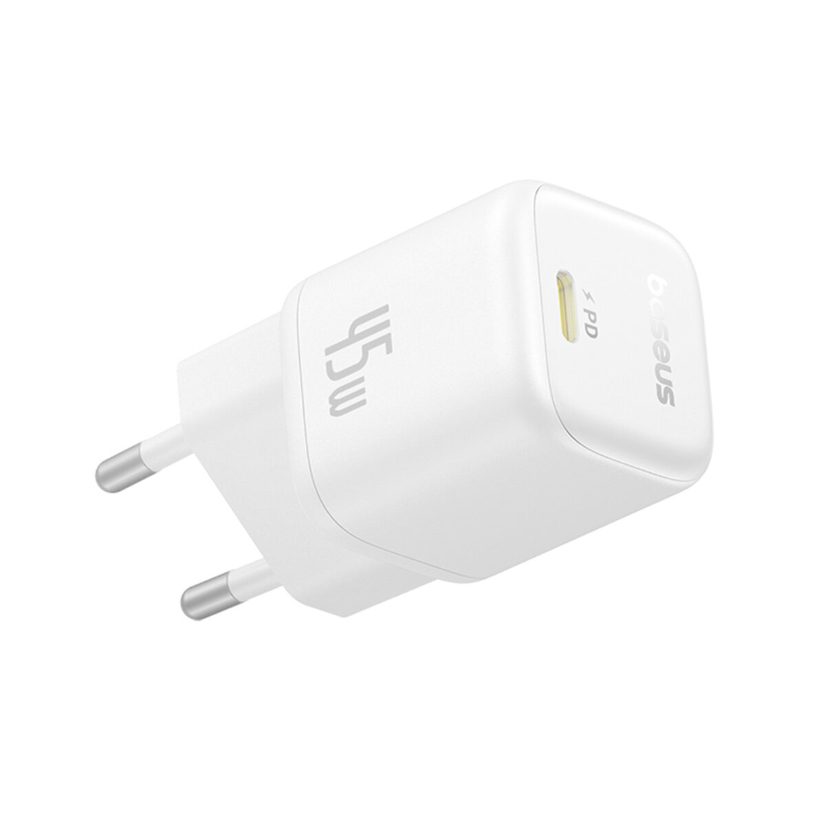 Мережевий зарядний пристрій Baseus PicoGo GaN Fast Charger 1C 45W EU Moon White на малюнкі №6