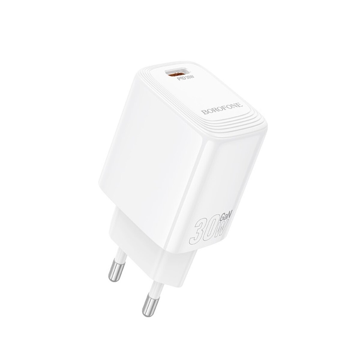 Мережевий зарядний пристрій BOROFONE BN28 Fuente single port PD30W charger (EU) White на малюнкі №1