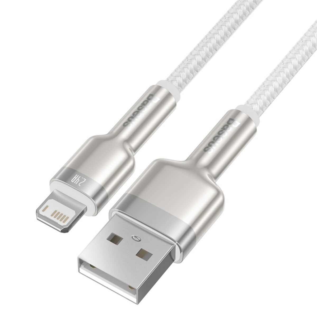 Кабель Baseus Cafule Series Metal Data Cable USB to IP 2.4A 2m White на малюнкі №6