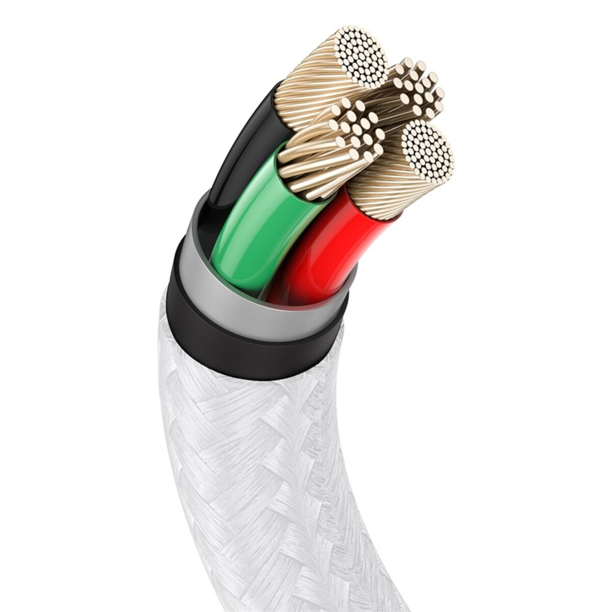 Кабель Baseus Cafule Series Metal Data Cable USB to IP 2.4A 2m White на малюнкі №7