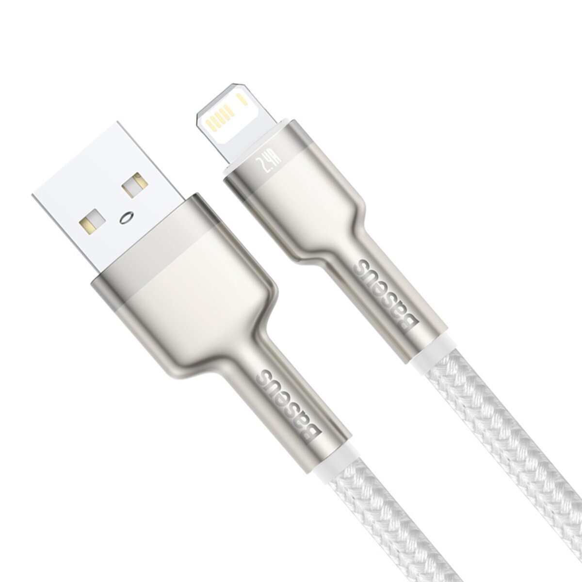 Кабель Baseus Cafule Series Metal Data Cable USB to IP 2.4A 2m White на малюнкі №3
