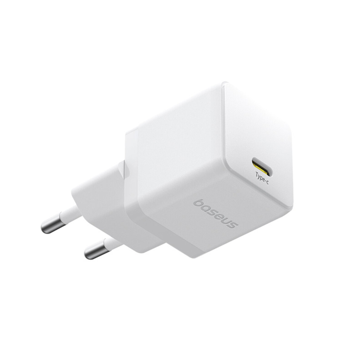 Мережевий зарядний пристрій Baseus Palm Fast Charger 1C 30W EU Moon White(With:Baseus Mini White Cable Type-C to Type-C 60W(20V/3A) 1m Moon White) на малюнкі №4