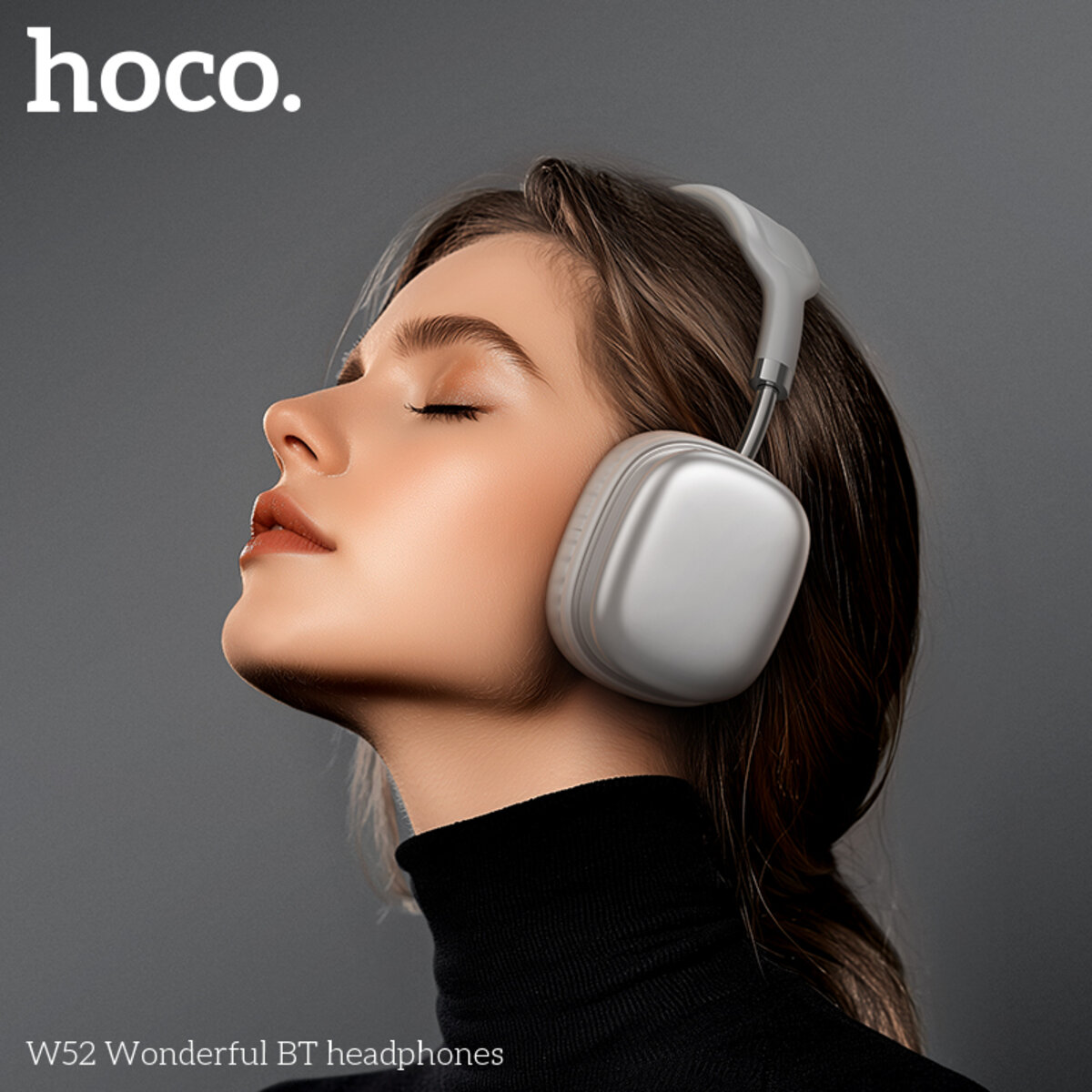 Бездротові навушники HOCO W52 Wonderful BT headphones Silver на малюнкі №4