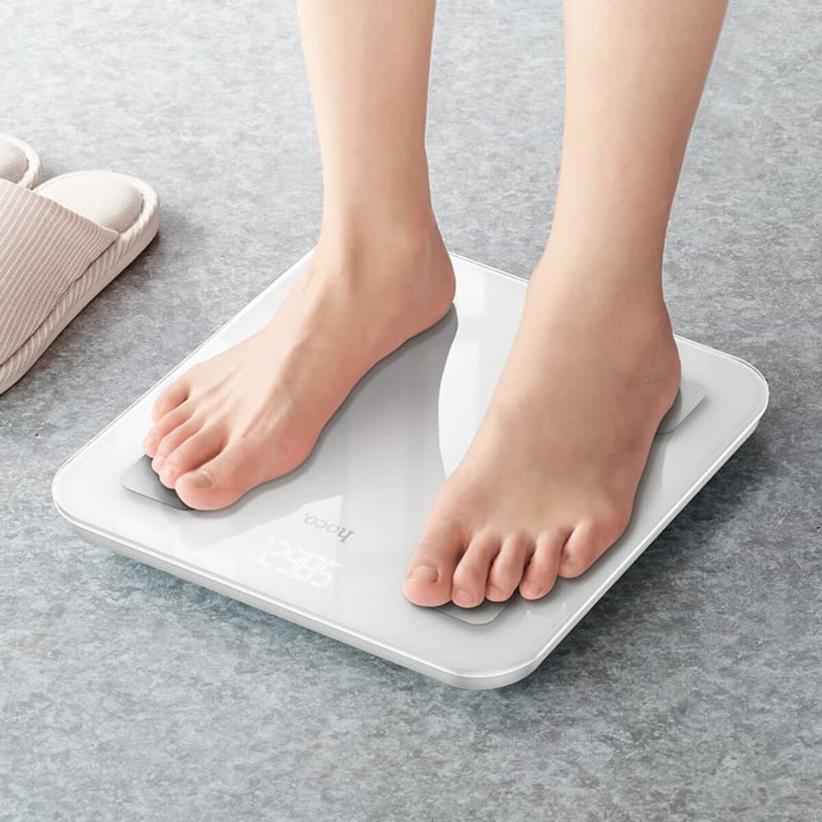 Ваги підлогові HOCO HI21 Smart body fat scale White на малюнкі №7