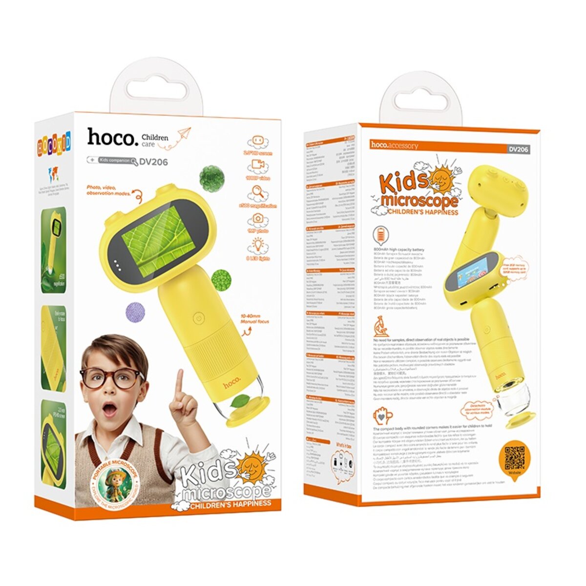 Дитячий мікроскоп HOCO DV206 Children microscope Yellow на малюнкі №2