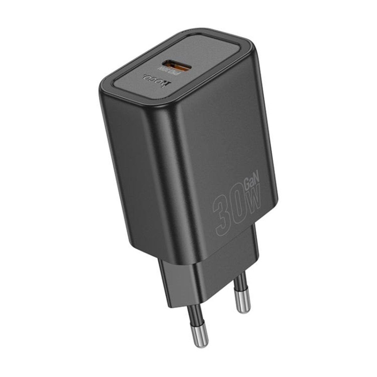 Мережевий зарядний пристрій HOCO N62 Gentle single port PD30W charger (EU) Black на малюнкі №1