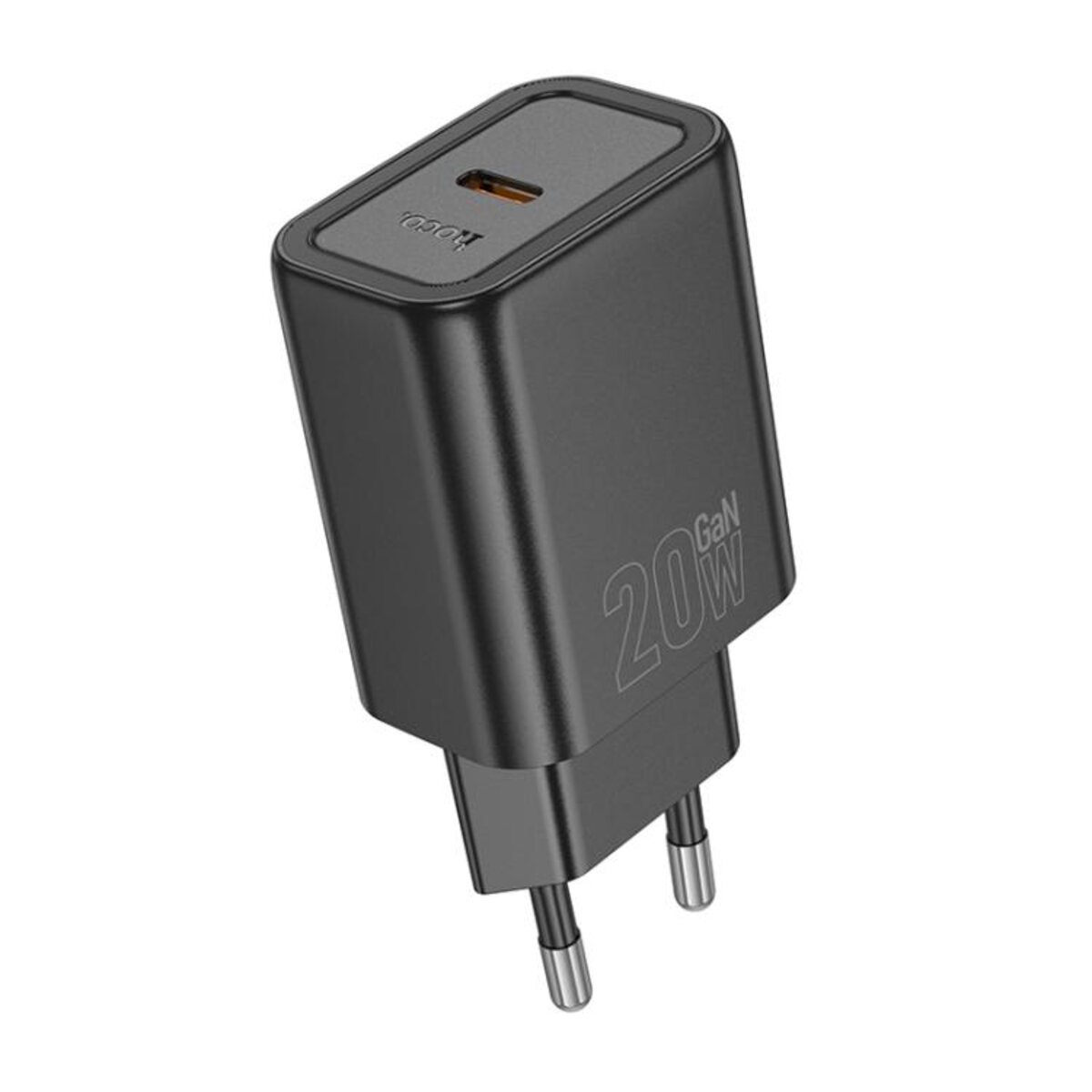 Мережевий зарядний пристрій HOCO N60 Gentle single port PD20W charger (EU) Black на малюнкі №1