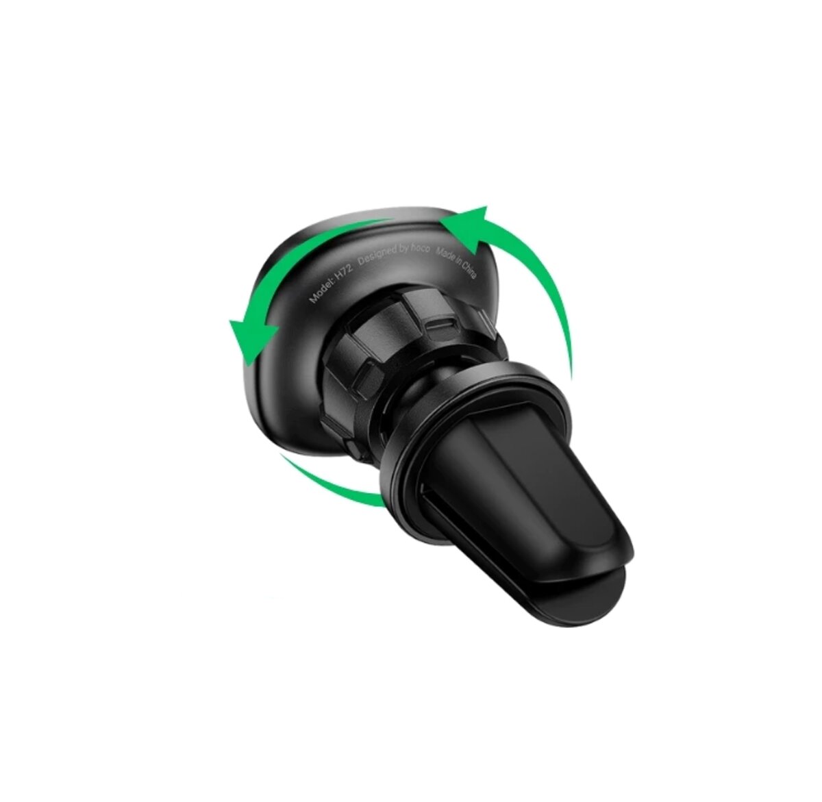 Автотримач для телефона HOCO H72 Crown magnetic car holder (air outlet) Black Metal Gray на малюнкі №3