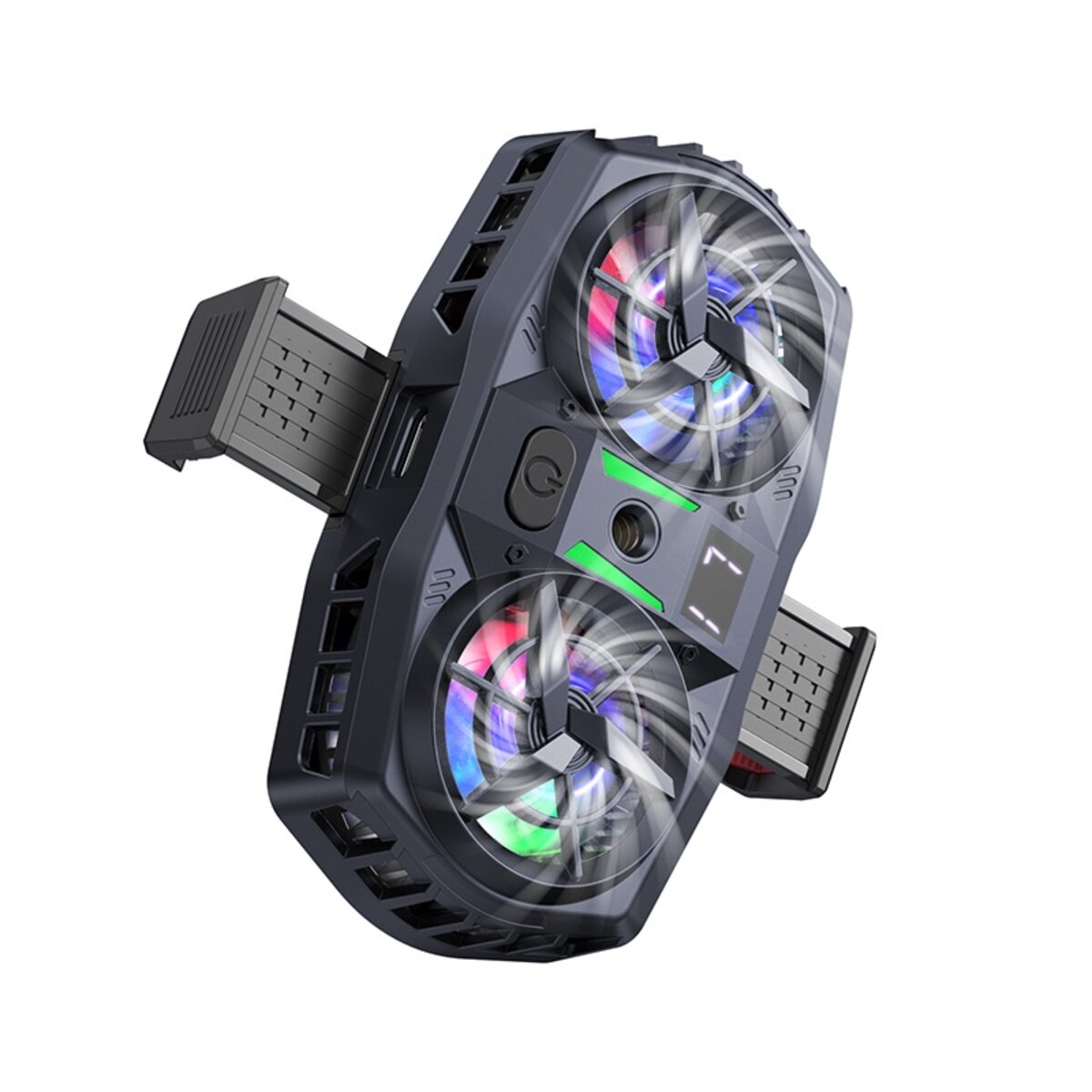 Кулер для мобільного телефона GM36 Mustango mobile phone dual cooler Black на малюнкі №3