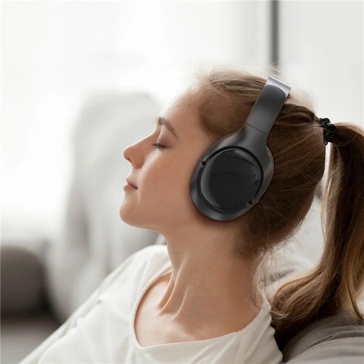 Бездротові навушники ACEFAST H5 active noise cancelling wireless headset Black на малюнкі №6