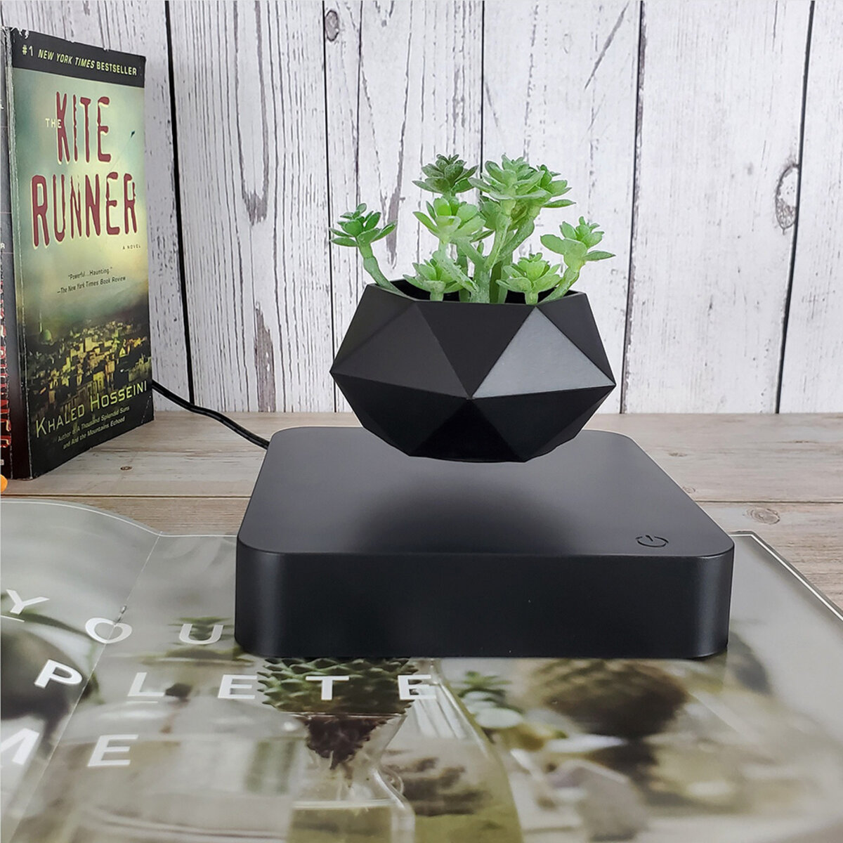 Магнітний левітаційний горщик для рослин HCNT Magnetic Levitating Pot M10-GW4 Black на малюнкі №5