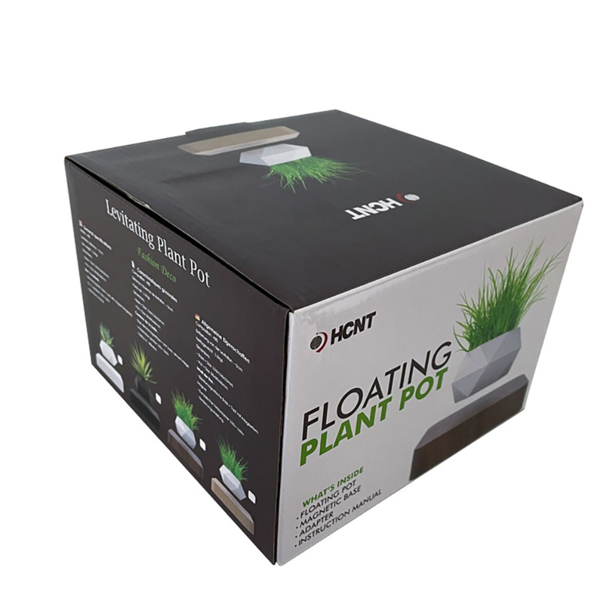 Магнітний левітаційний горщик для рослин HCNT Magnetic Levitating Pot M10-GW4 Black на малюнкі №2