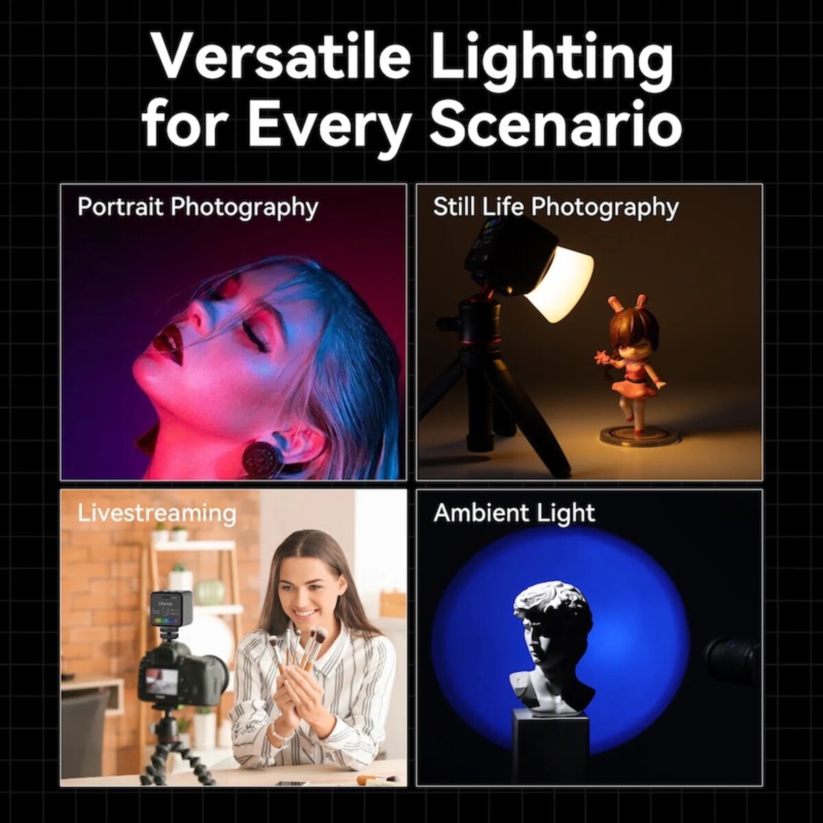 Відеосвітло Ulanzi Vijim L3 RGB COB Fill Light (UV-L052GBB1 L3 RGB) на малюнкі №5