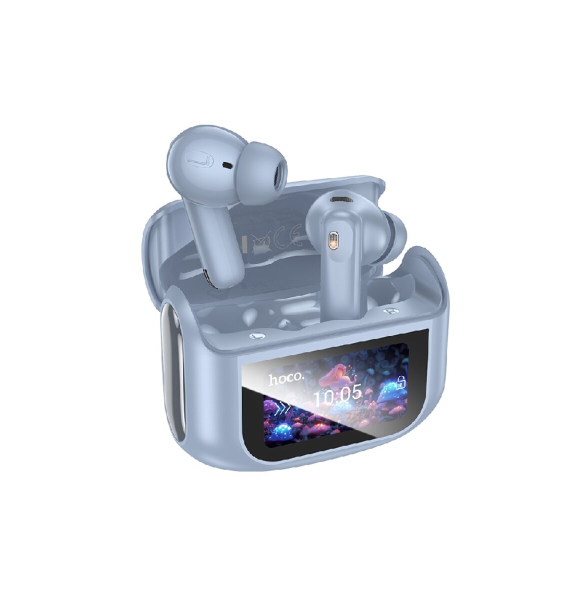 Бездротові навушники HOCO EQ21 Sandy true wireless ANC+ENC noise reduction touch screen BT headset Blue Star на малюнкі №1