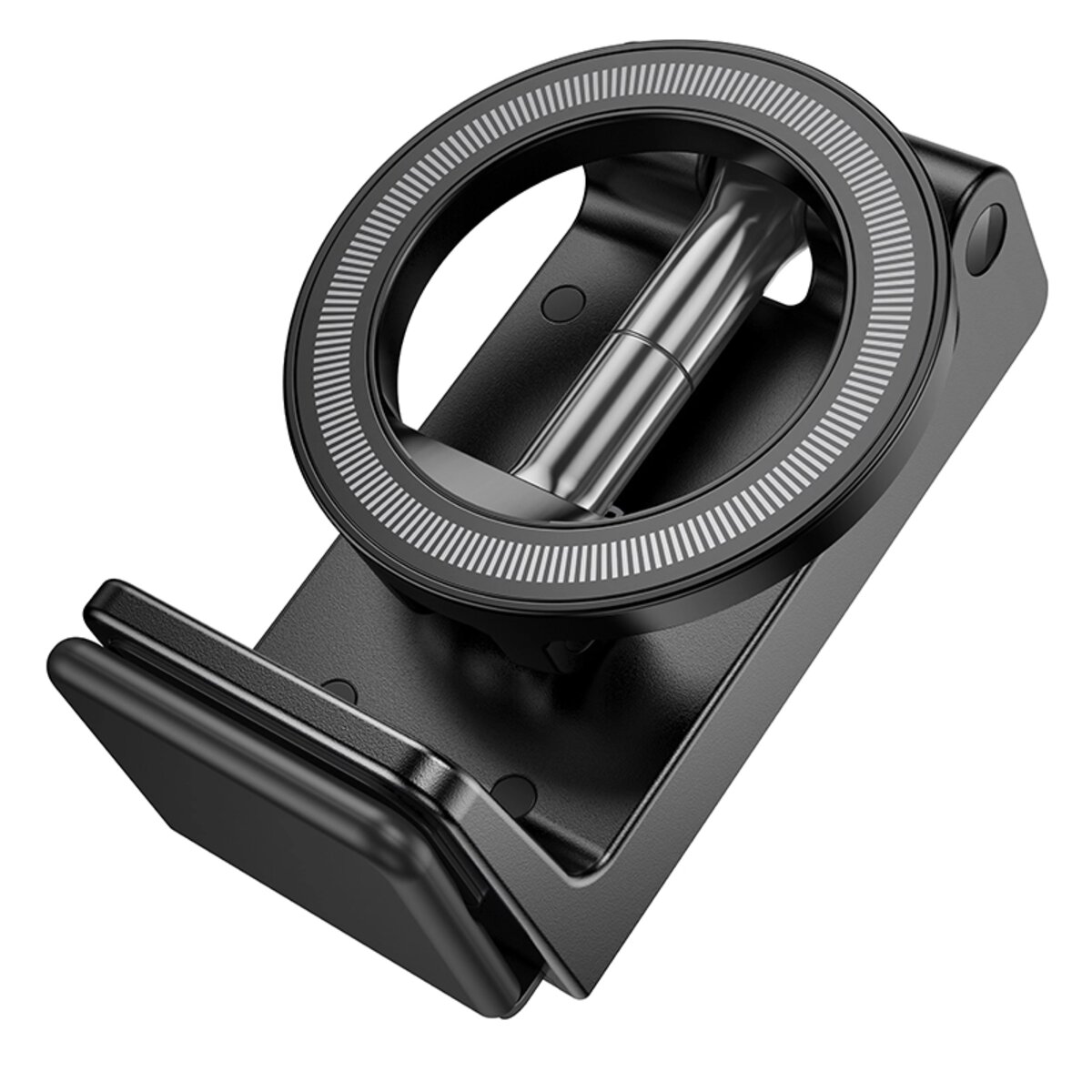Тримач для телефона HOCO H62 Nimble ring magnetic travel stand Black на малюнкі №3