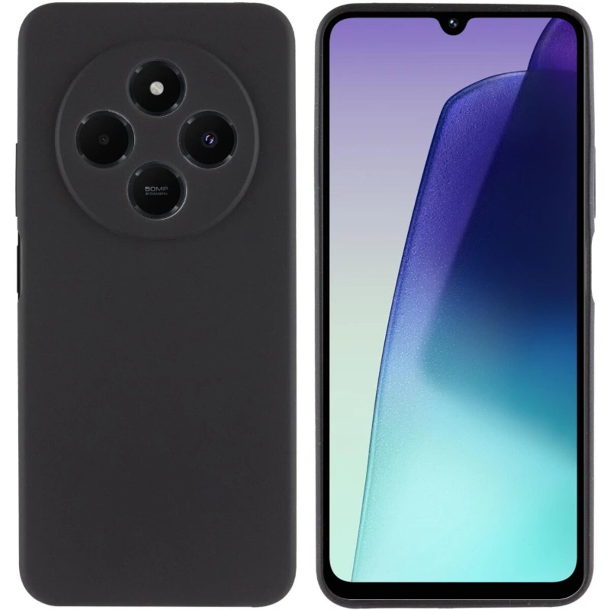 Чохол для смартфона Cosmic Silicone Case AA for Xiaomi Redmi 14C Black на малюнкі №3