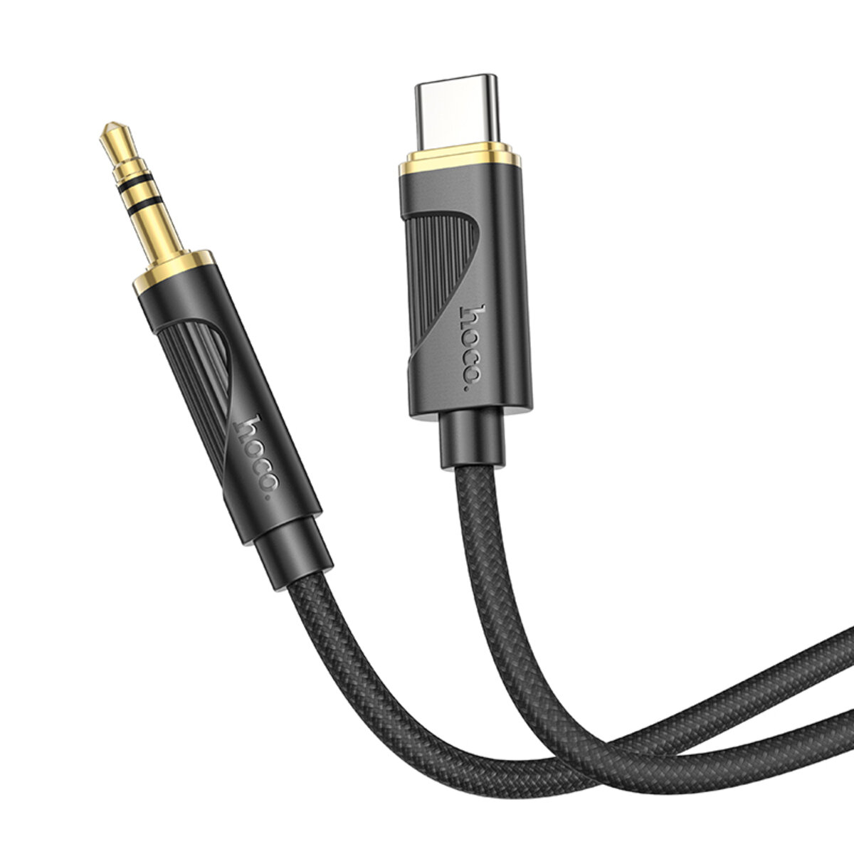 Аудiокабель HOCO UPA30 Friend digital audio conversion cable Type-C Black на малюнкі №1