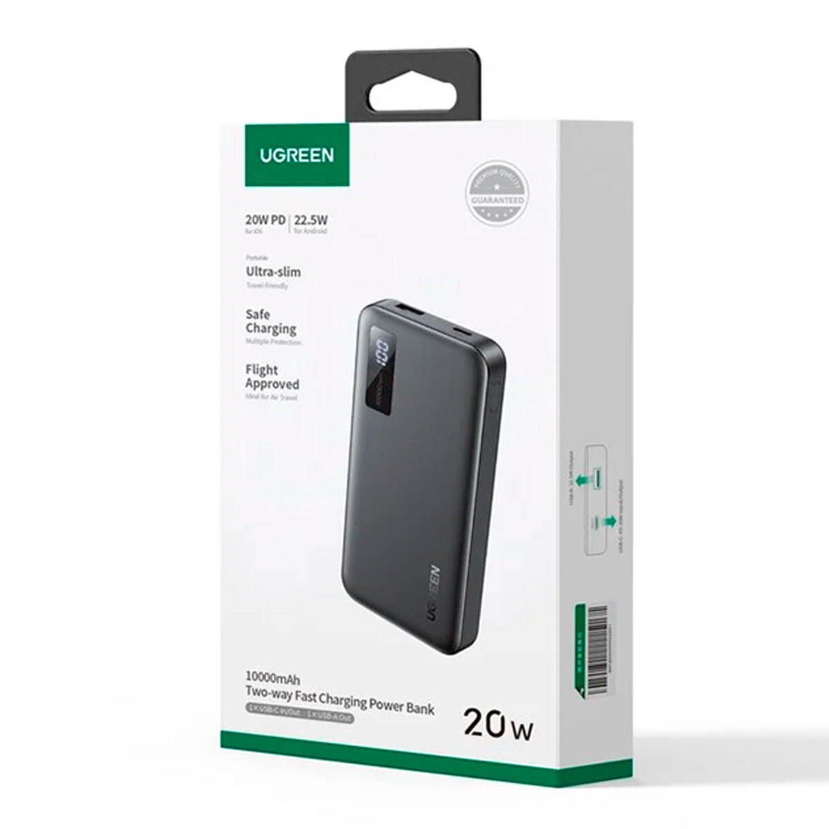 Зовнішній акумулятор UGREEN PB311 10000mAh Mini Quick Charging  20W на малюнкі №2