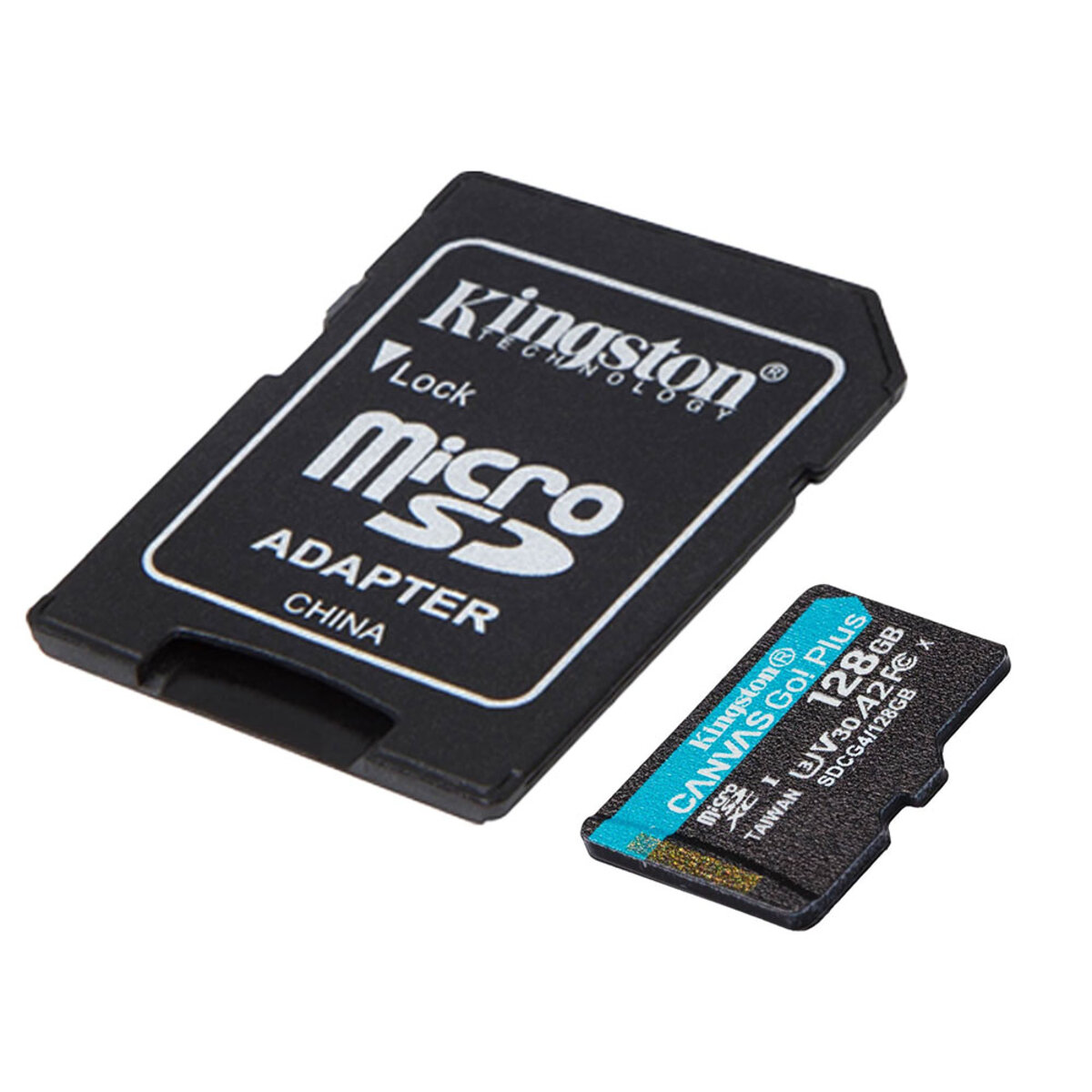 Карта памяті microSDXC (UHS-1 U3) Kingston Canvas Go! Plus 128Gb class 10 A2 V30 (R200MB/s) (adapter SD) на малюнкі №3