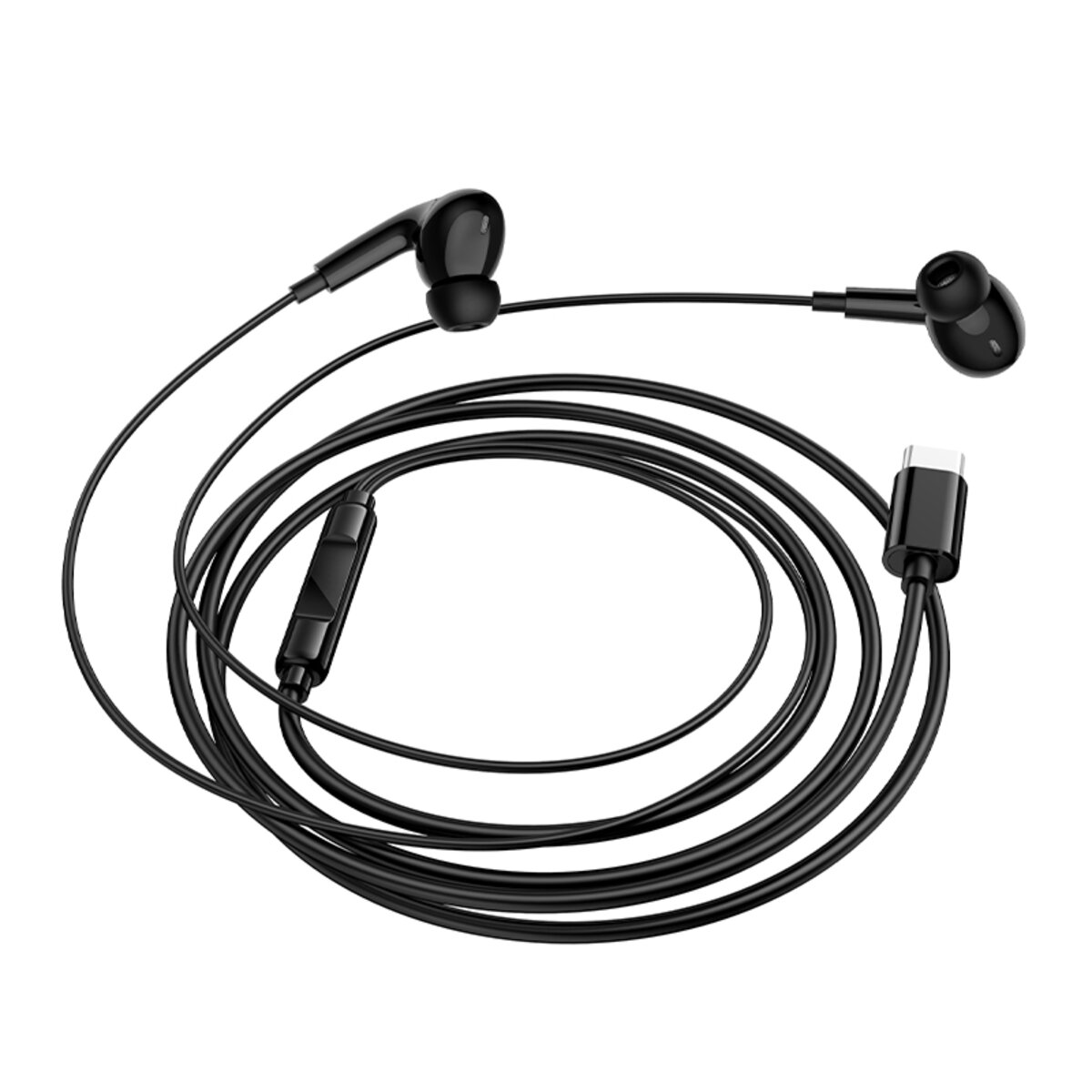 Навушники BOROFONE BM100 Pro Fuente universal digital earphones with microphone Type-C Black на малюнкі №3