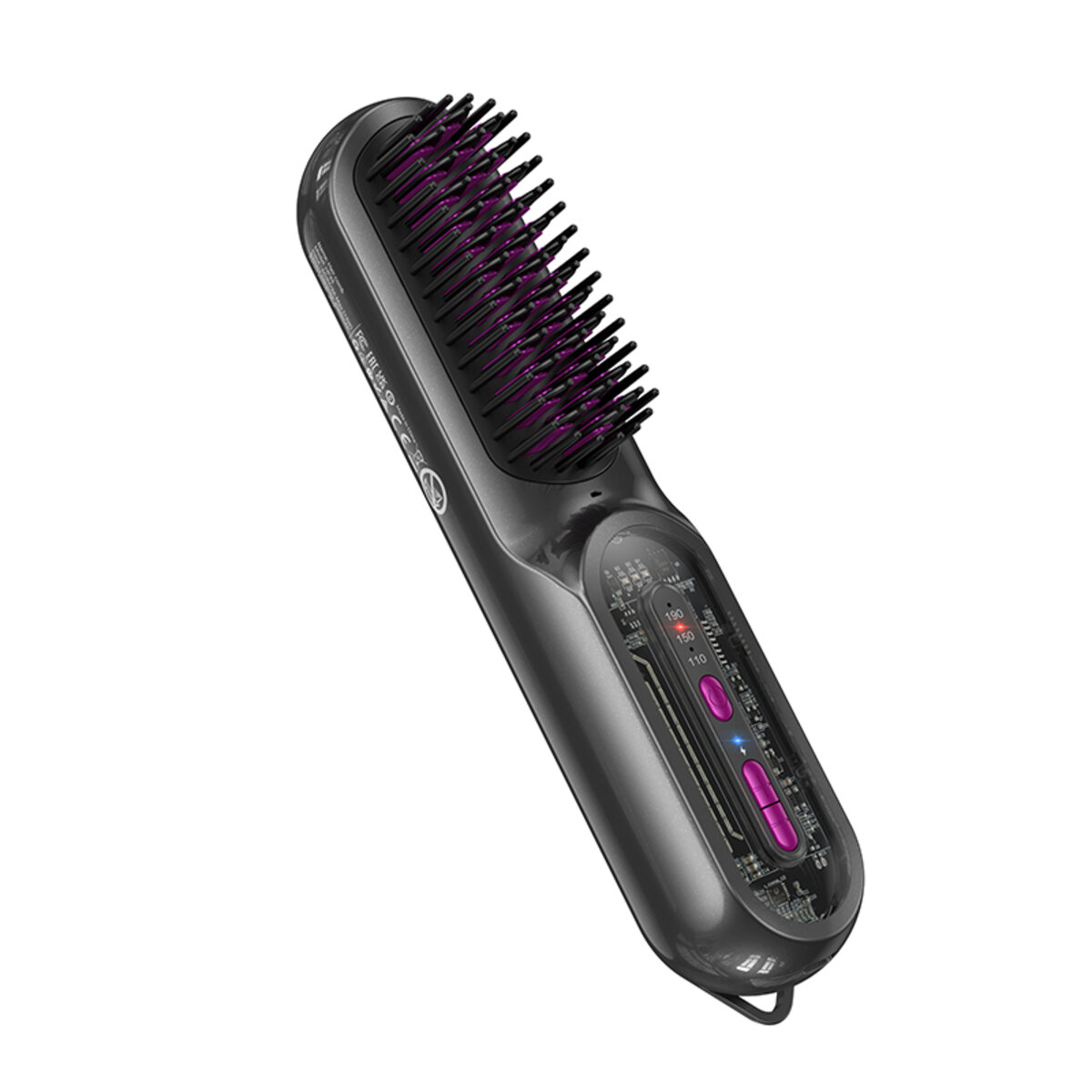 Гребінець для випрямлення волосся HOCO HP45 Heating straight hair comb Gray на малюнкі №1