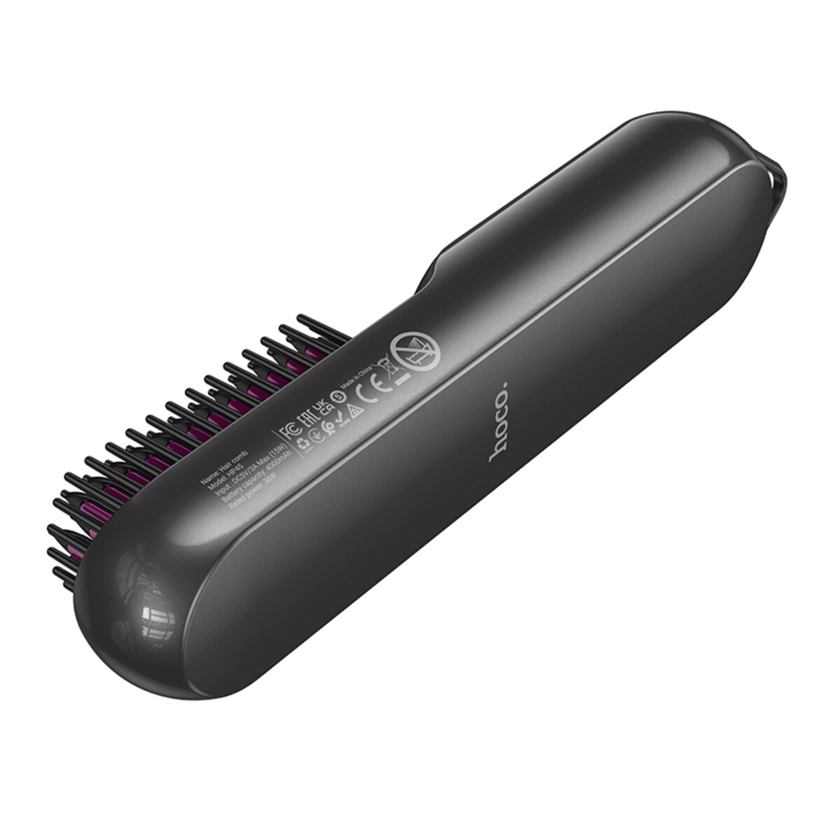 Гребінець для випрямлення волосся HOCO HP45 Heating straight hair comb Gray на малюнкі №7