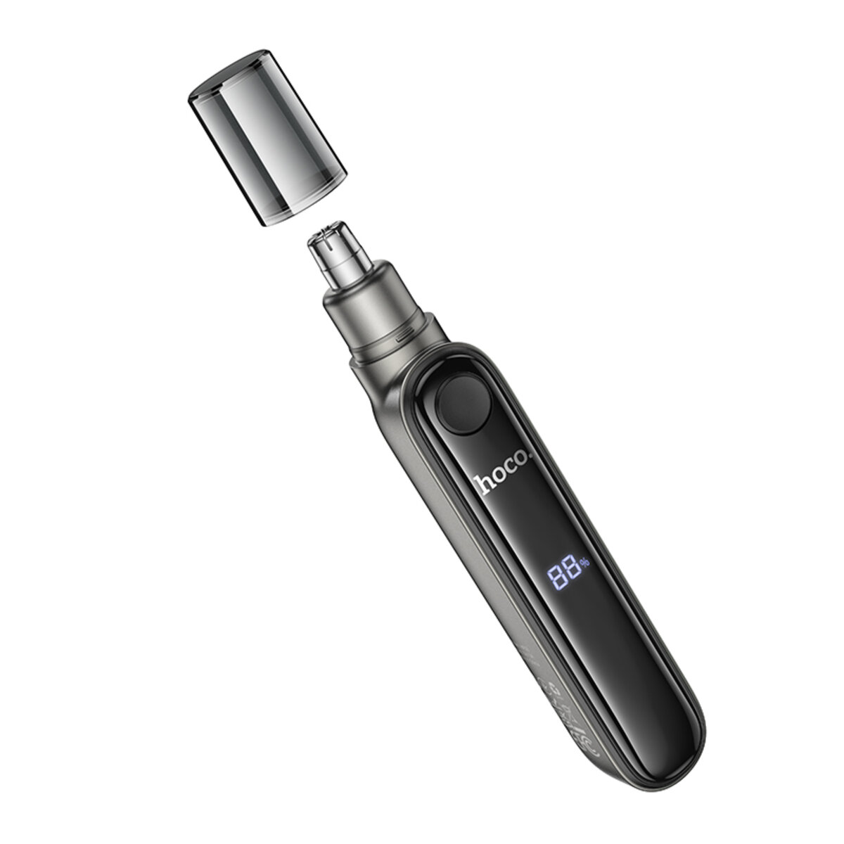 Тример для носа HOCO HP33 electric nose hair trimmer with display Metal gray на малюнкі №1