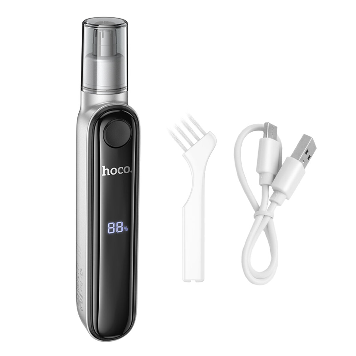 Тример для носа HOCO HP33 electric nose hair trimmer with display Metal gray на малюнкі №4