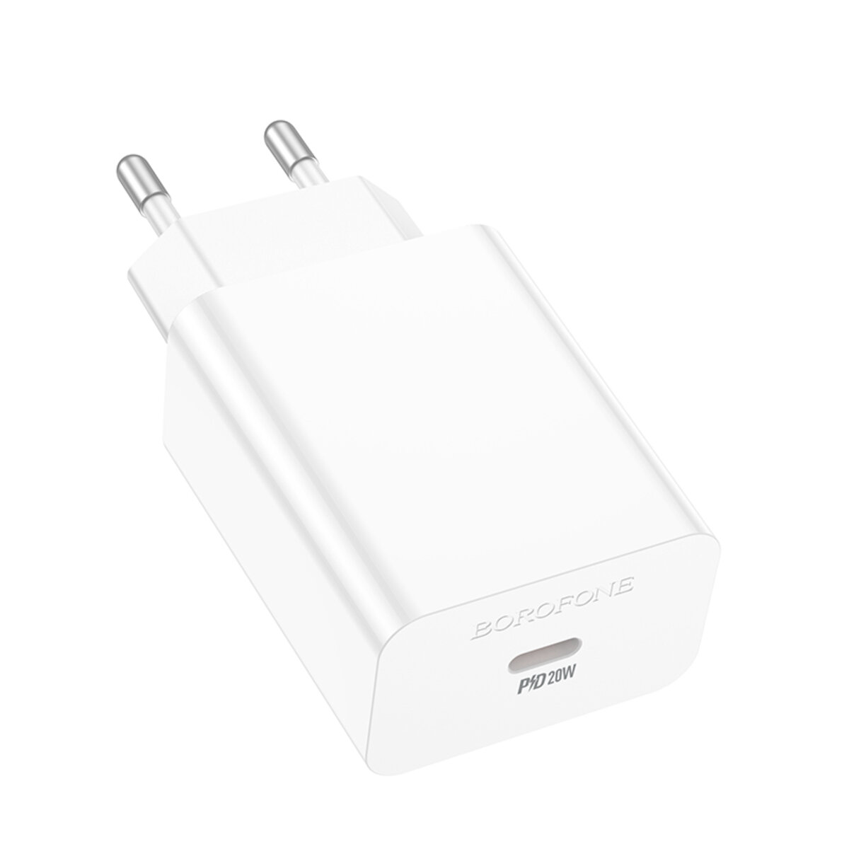 Мережевий зарядний пристрій BOROFONE BA21A Pro Long journey single port PD20W charger White на малюнкі №3