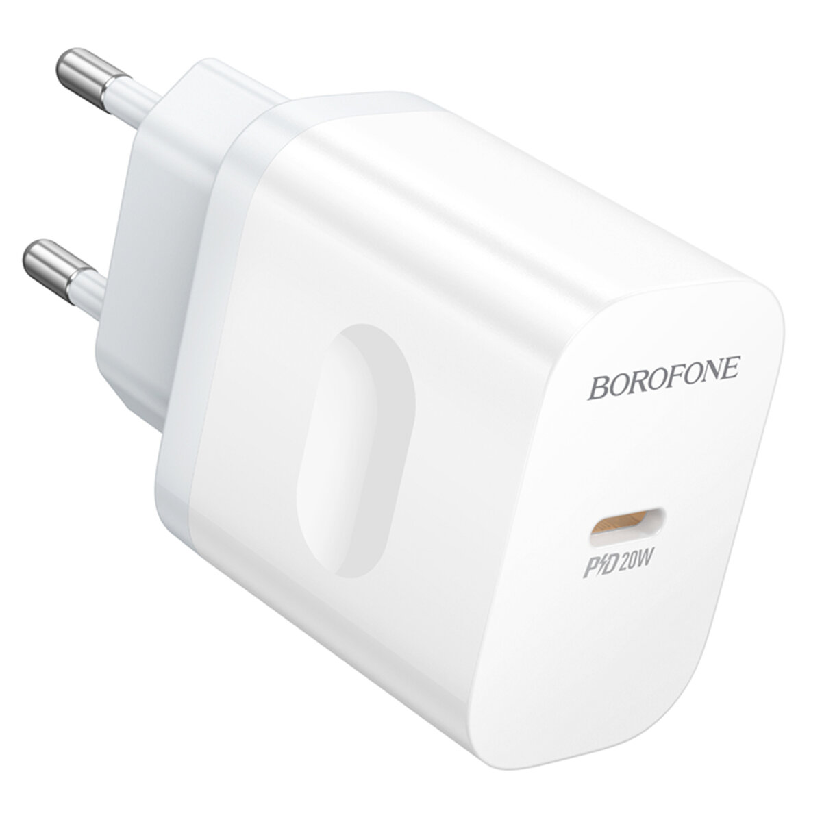 Мережевий зарядний пристрій BOROFONE BA99A Breeze single port PD20W charger White на малюнкі №3