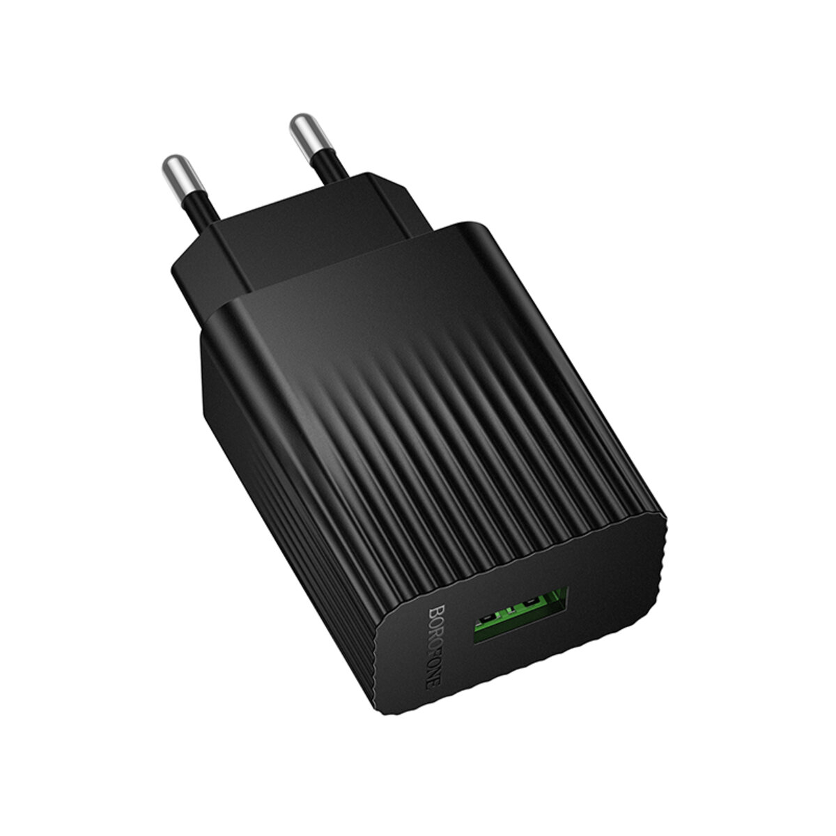 Мережевий зарядний пристрій BOROFONE BAS72A Source single port QC3.0 charger Black на малюнкі №3