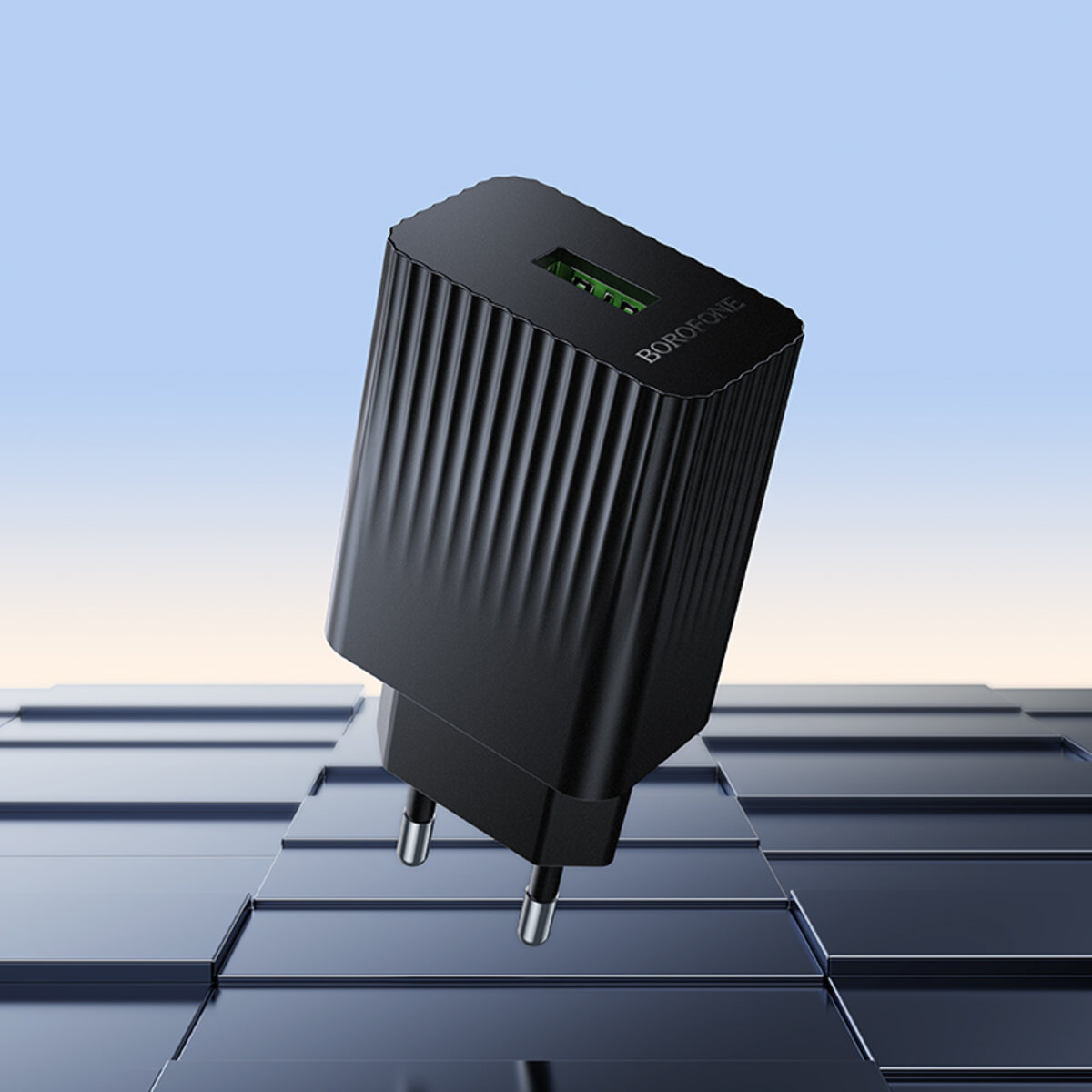 Мережевий зарядний пристрій BOROFONE BAS72A Source single port QC3.0 charger Black на малюнкі №5