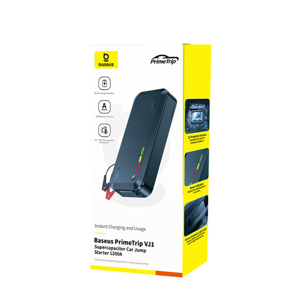 Пуско-зарядний пристрій Baseus PrimeTrip VJ1 Supercapacitor Car Jump Starter 1200A Cosmic Black на малюнкі №2