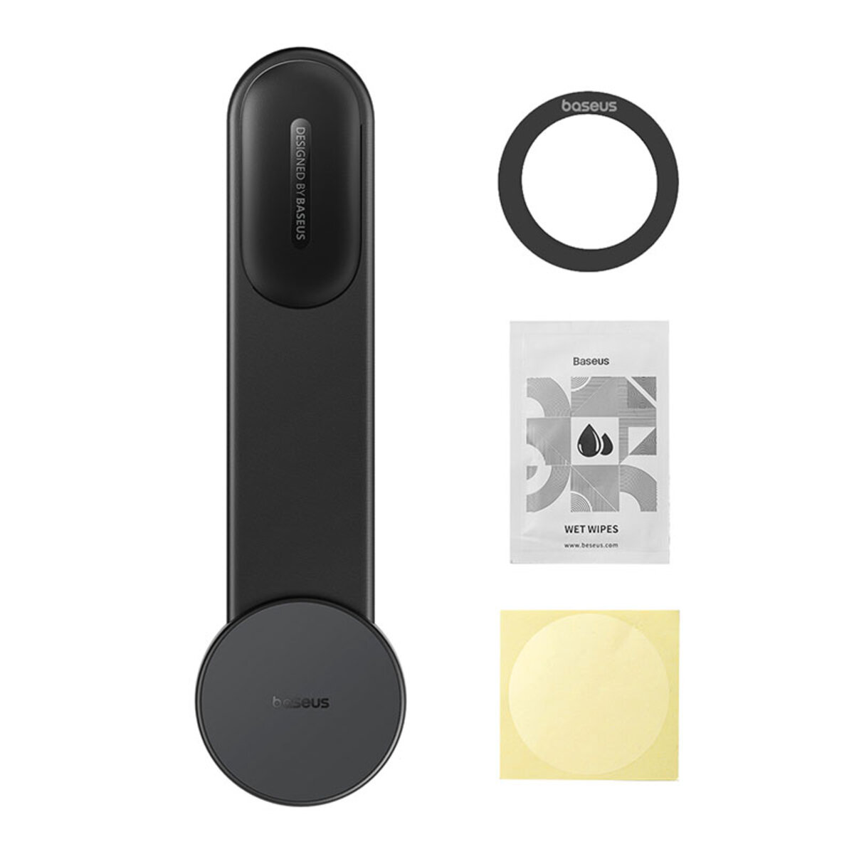 Автотримач для телефона Baseus PrimeTrip C02 Air Magnetic Car Mount Stick-on Type Cluster Black на малюнкі №7