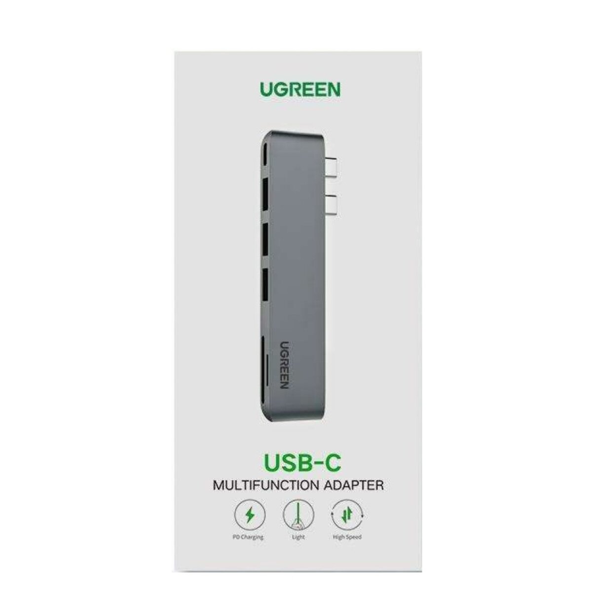 USB-Хаб UGREEN CM251 Dual USB-C To HDMI+3*USB 3.0 A+Type C Female Converter на малюнкі №2