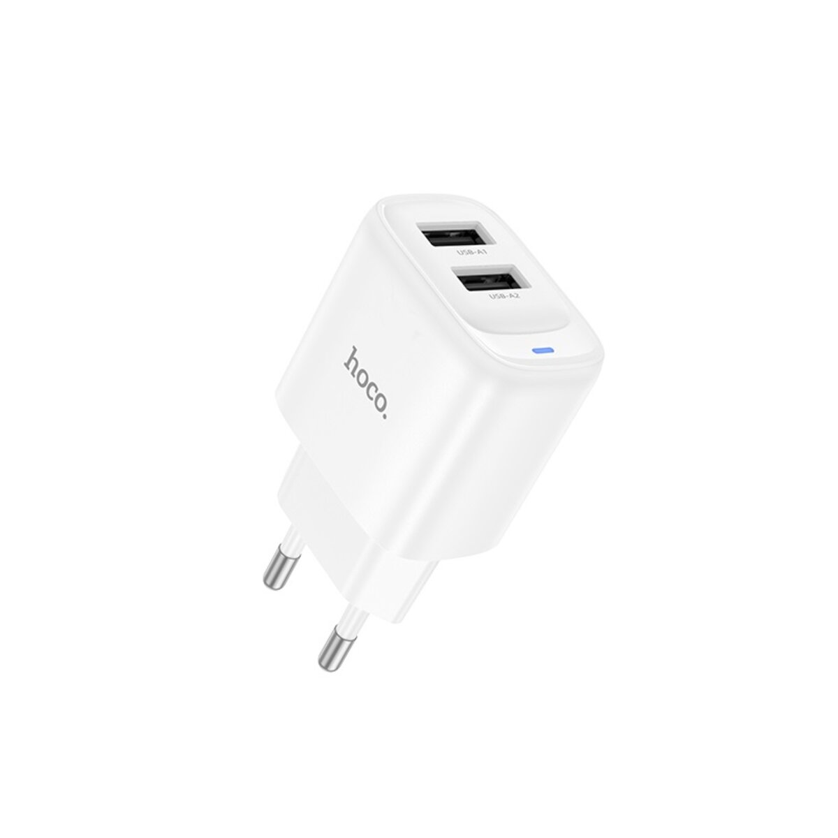 Мережевий зарядний пристрій HOCO C141A Smart dual-port charger White на малюнкі №1