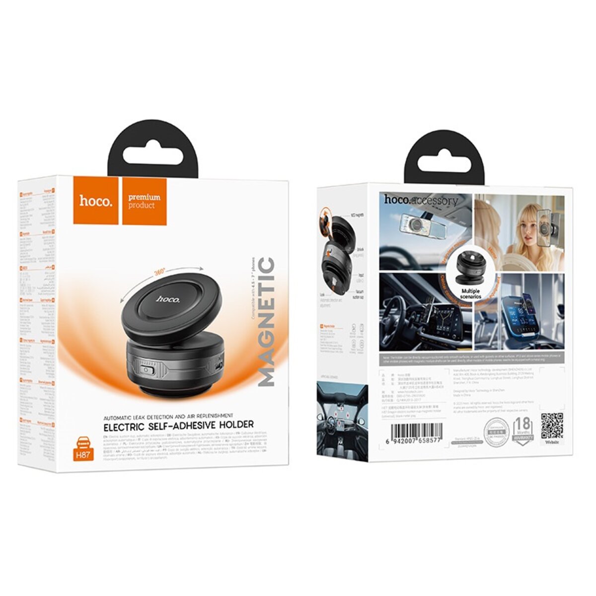 Автотримач для телефона HOCO H87 Dragon electric suction cup magnetic holder(universal) на малюнкі №2