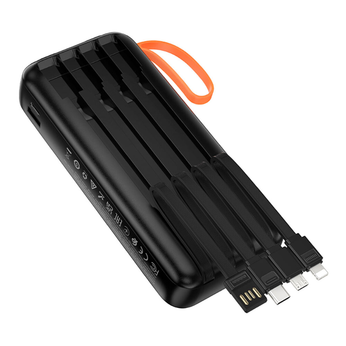 Зовнішній акумулятор Hoco J151A Spirit dual lighting four-cable power bank(20000mAh) на малюнкі №4
