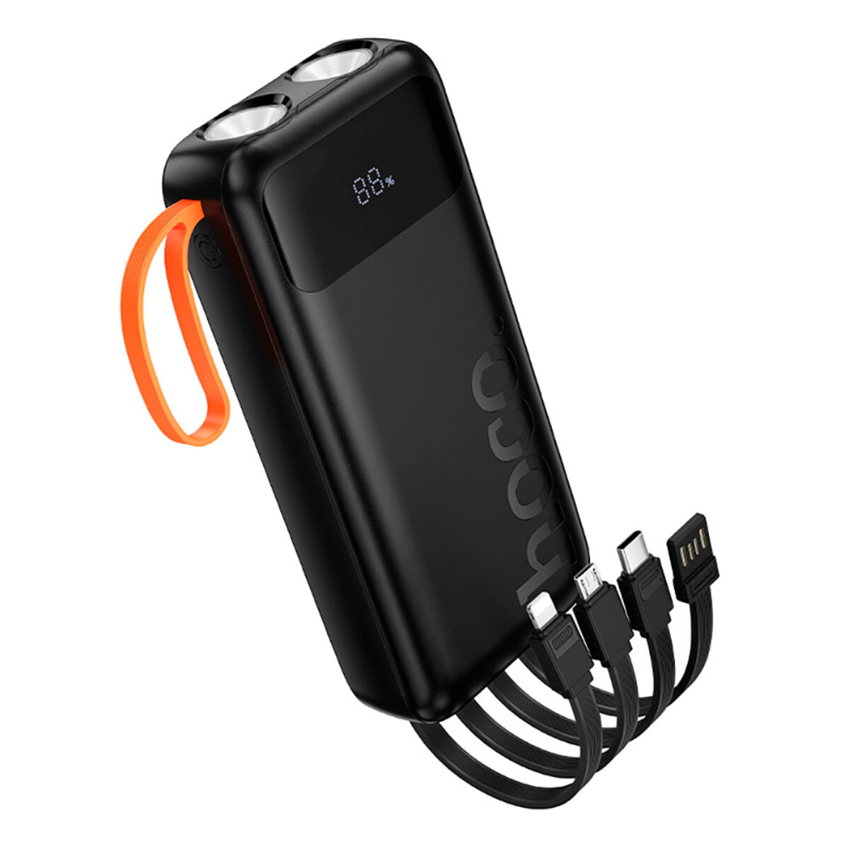 Зовнішній акумулятор Hoco J151A Spirit dual lighting four-cable power bank(20000mAh) на малюнкі №1