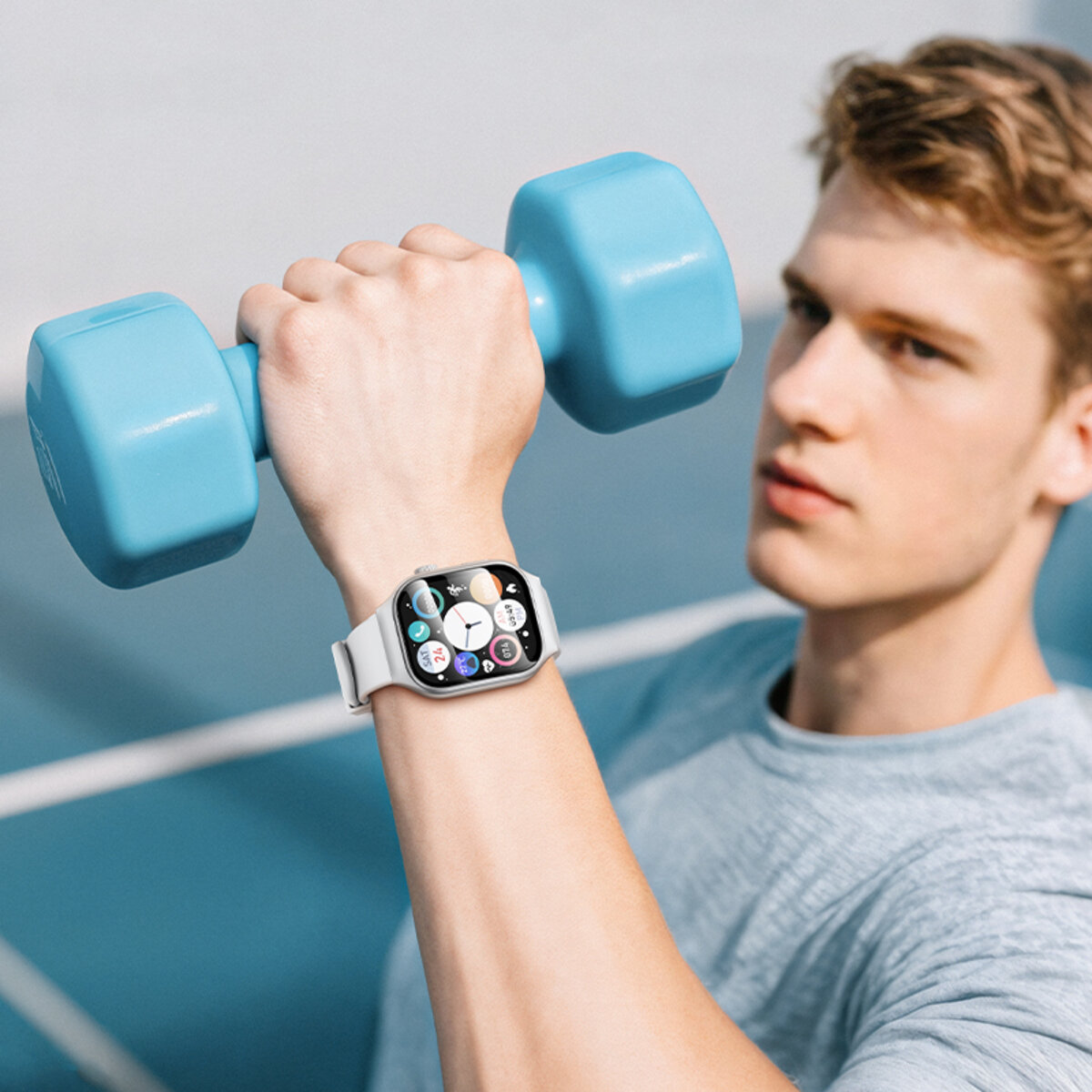 Смарт-годинник HOCO Y33 51mm. 200 mAh. Smart sports watch (call version) Silver на малюнкі №6